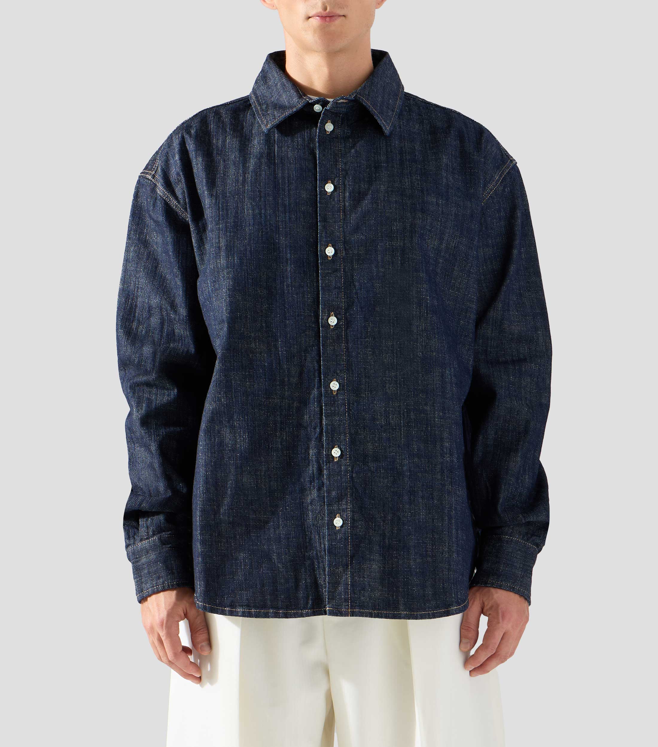 Sobrecamisa lisa manga larga Hombre